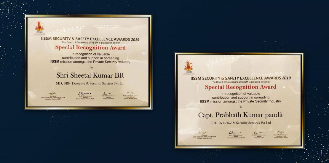awards received by our mentors for protection services at workplaces